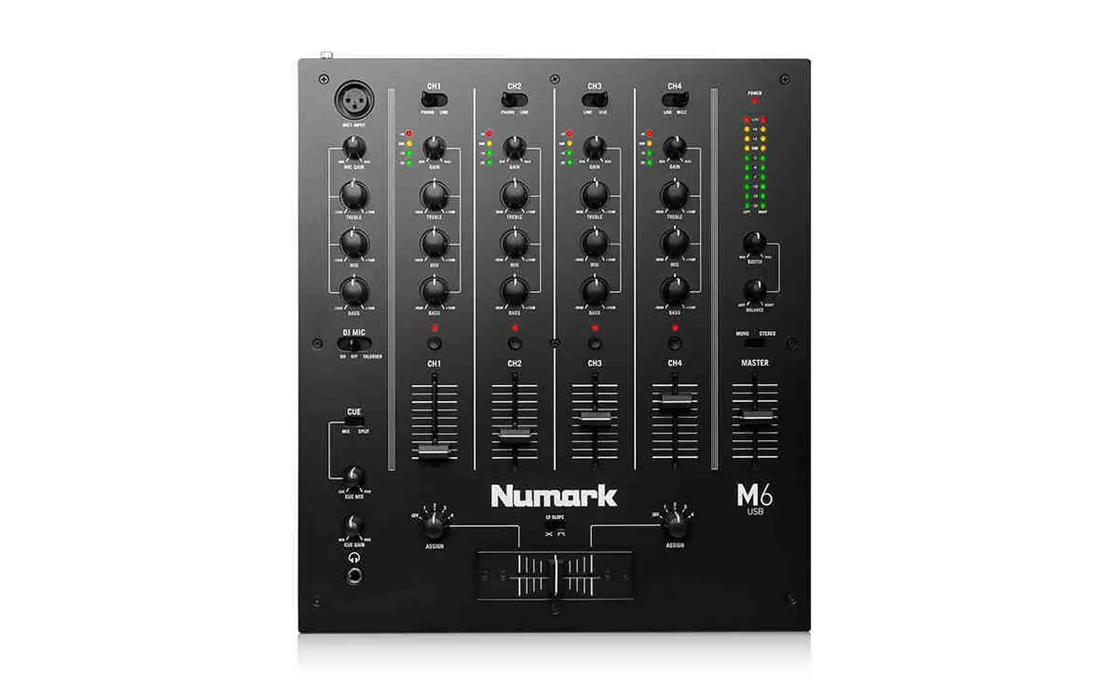 Numark M6Usb Black Mezclador 4 Canales Para Djs