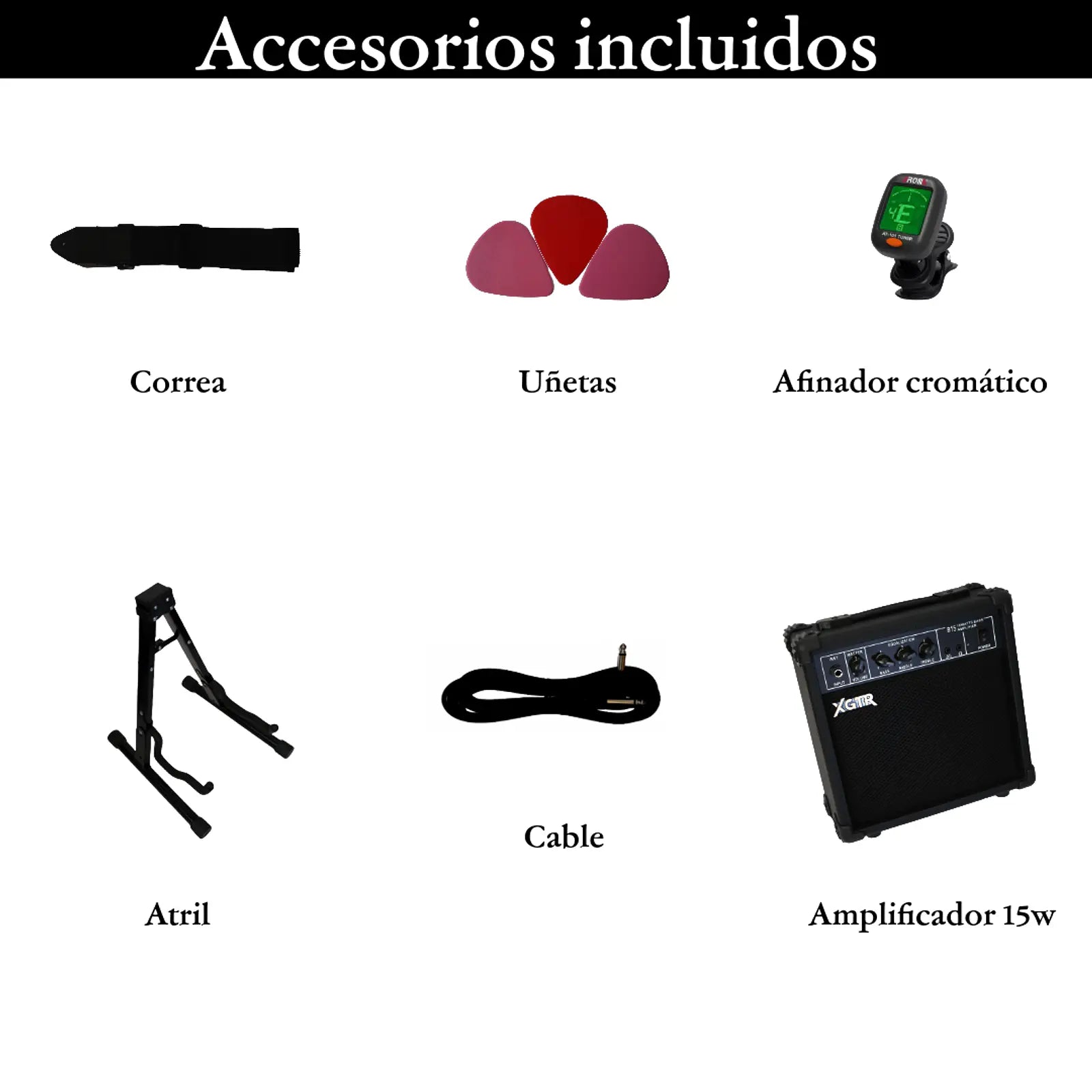 XGTR PB100SB Pack Bajo Eléctrico PrecissionSunburst Amp 15w