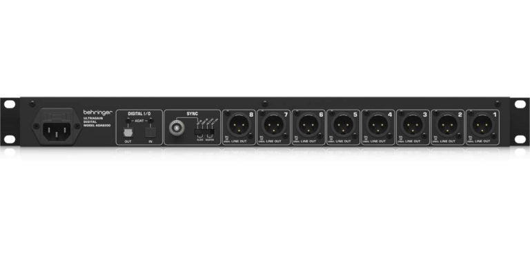 Behringer Ultragain Digital ADA8200 Preamplificador de Micrófono ADAT de 8 Canales