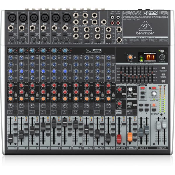 Behringer Xenyx X1832USB Mixer Analógo con Interfaz USB FX y EQ
