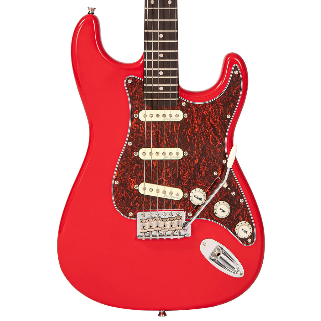 Vintage V60 Maple Coaster Series Guitarra eléctrica Rojo brillante
