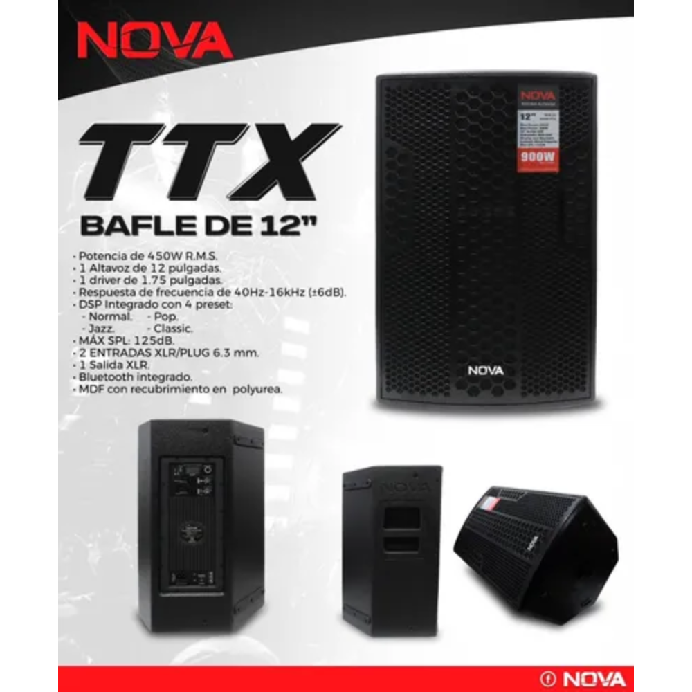 Vamav NOVA TTX Caja Activa 12″ 450W RMS