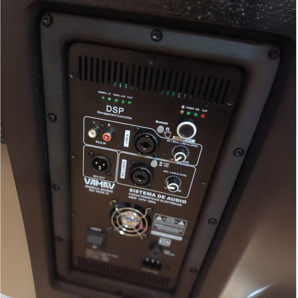 Vamav NOVA15 Caja Activa 15' con DSP, 450 W RMS, MDF