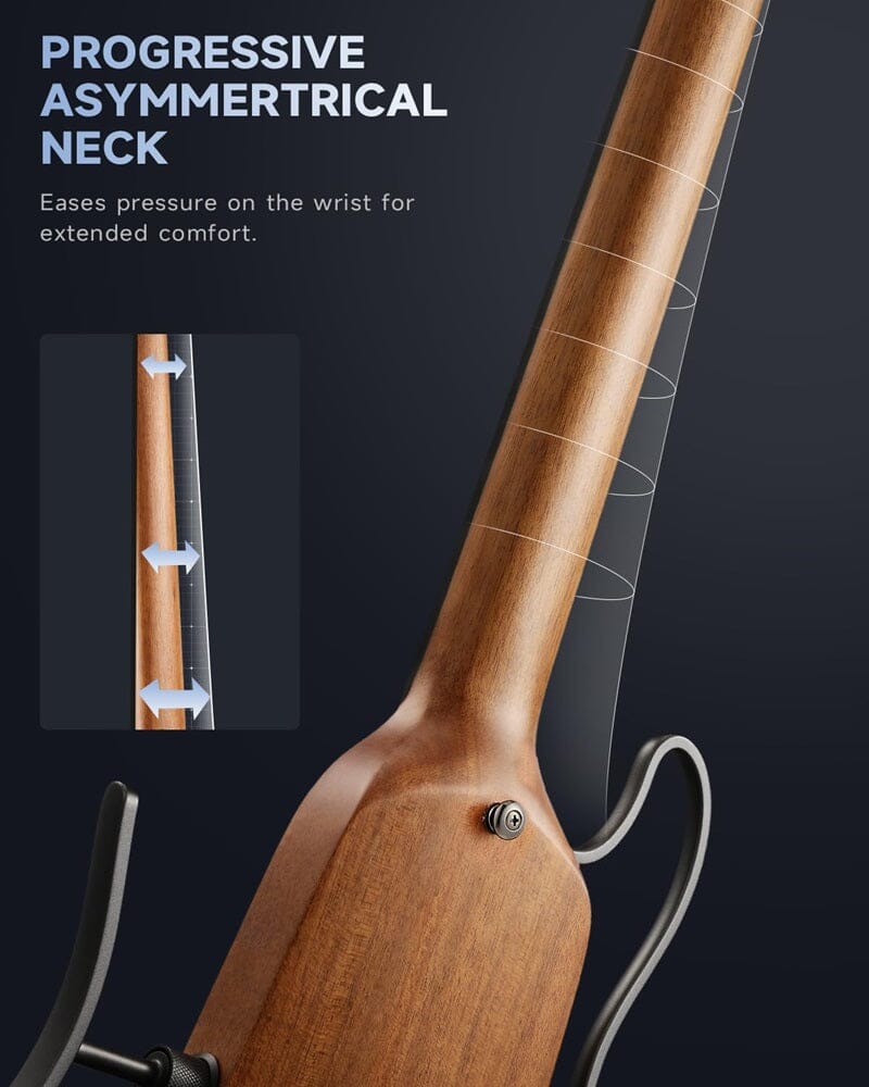 Guitarra Eléctrica de viaje Donner HUSH X (Natural) Guitarras Eléctricas Donner