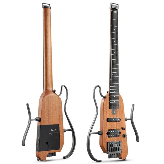 Guitarra Eléctrica de viaje Donner HUSH X (Natural) Guitarras Eléctricas Donner