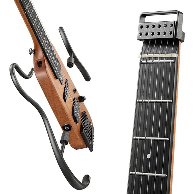 Guitarra Eléctrica de viaje Donner HUSH X (Natural) Guitarras Eléctricas Donner