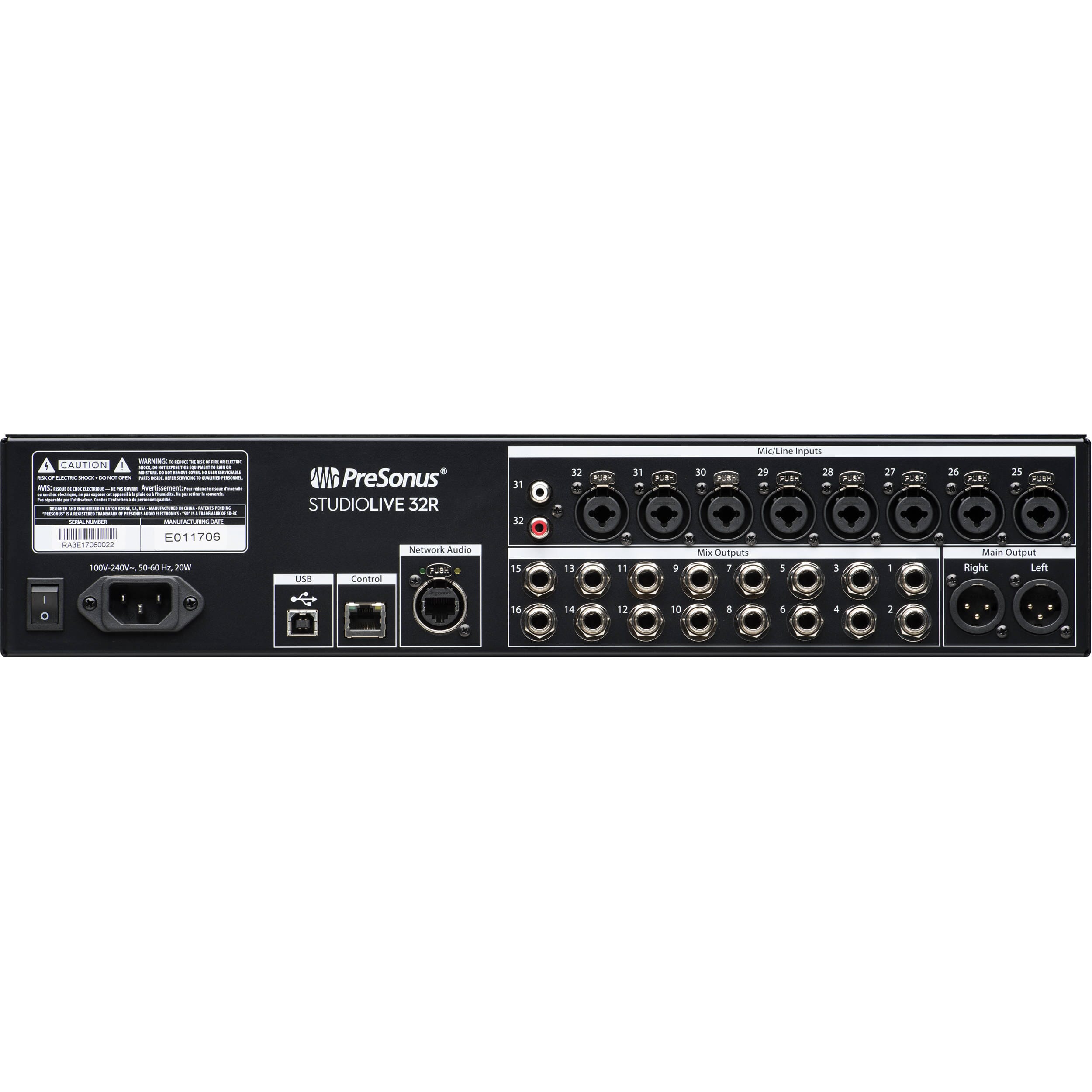 Presonus StudioLive SL32R Mezclador Digital de 32 Canales Rackeable Mixers/Consolas PreSonus