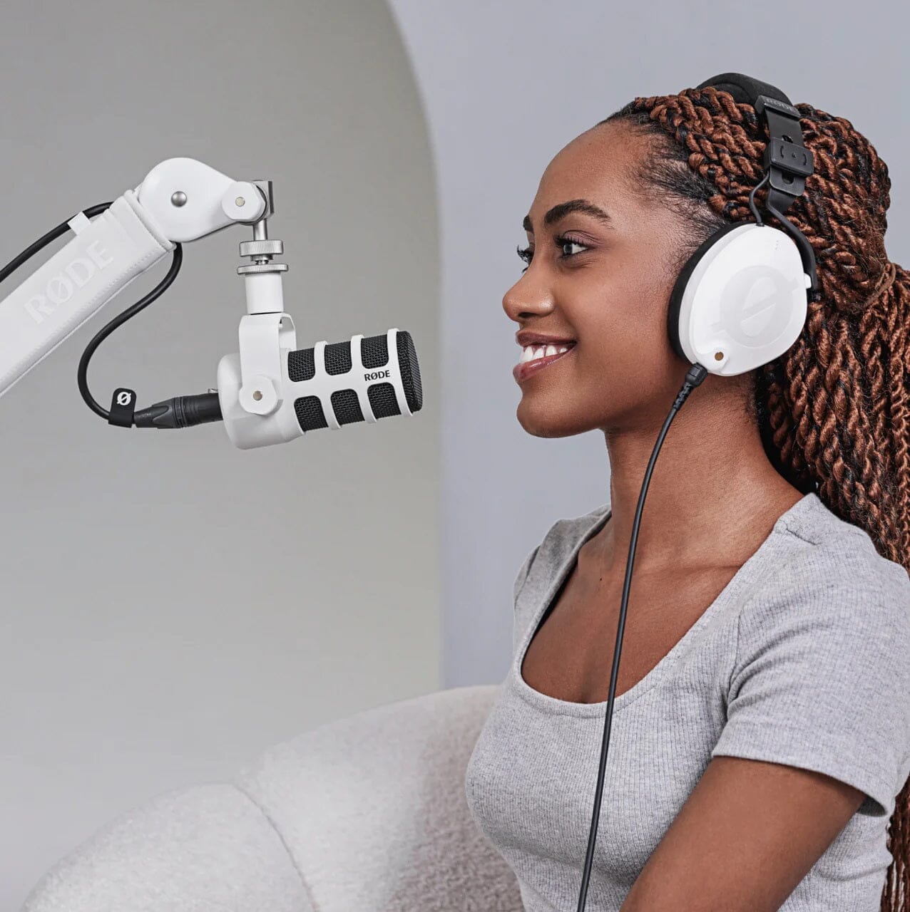 Rode PodMic White - Micrófono dinámico para Podcast color Blanco Micrófonos Dinámicos RODE