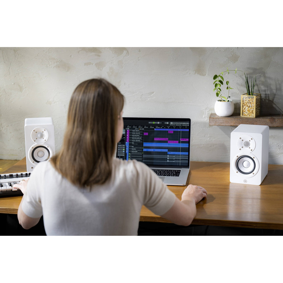 Yamaha HS3 Monitor de Estudio Activo 3.5" (Blanco) (Par) Monitores de Estudio YAMAHA