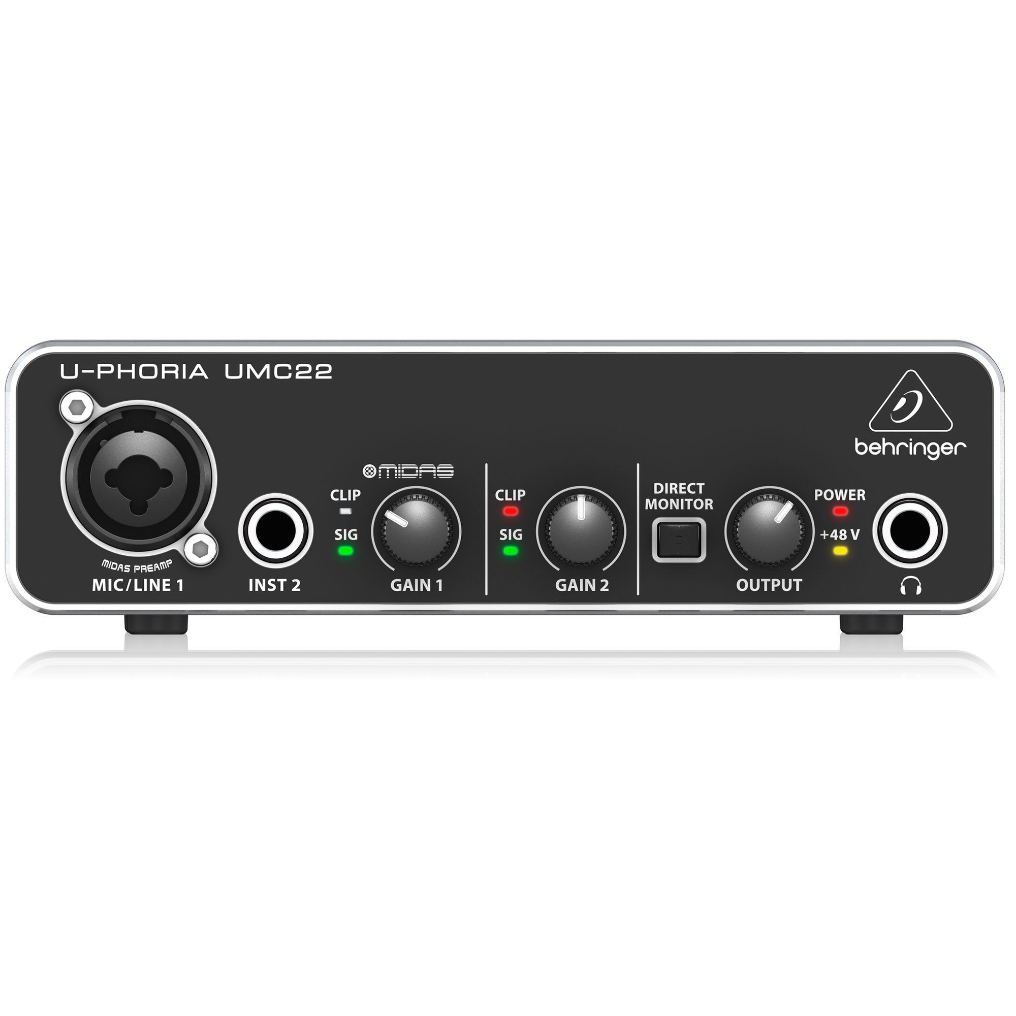 Behringer U-PHORIA UMC22 Interfaz de Audio USB 2x2 Interfaces de Audio USB Behringer