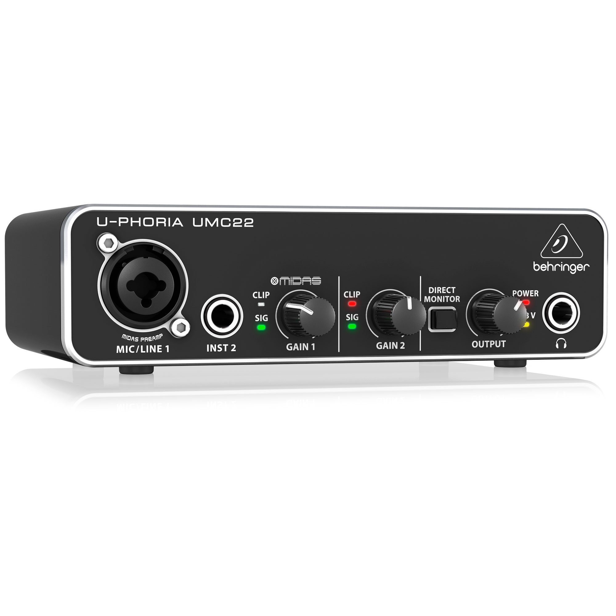 Behringer U-PHORIA UMC22 Interfaz de Audio USB 2x2 Interfaces de Audio USB Behringer