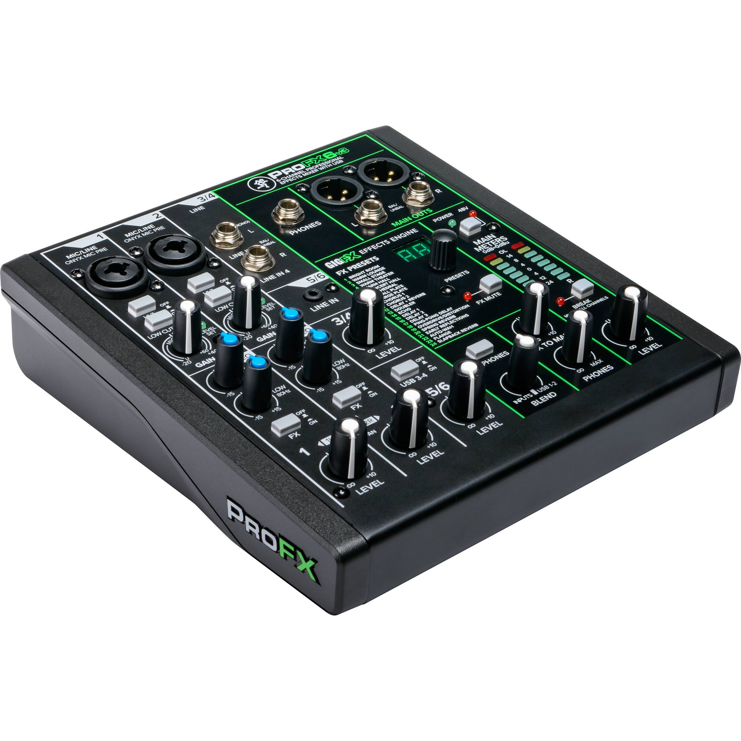 Mackie ProFX6v3 Mixer USB de 6 Canales con Efectos Mixers/Consolas Mackie
