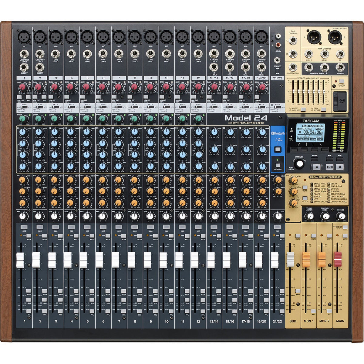 Tascam Model 24 Mixer Híbrido, Grabador Multipista e Interfaz de Audio USB Mixers/Consolas TASCAM