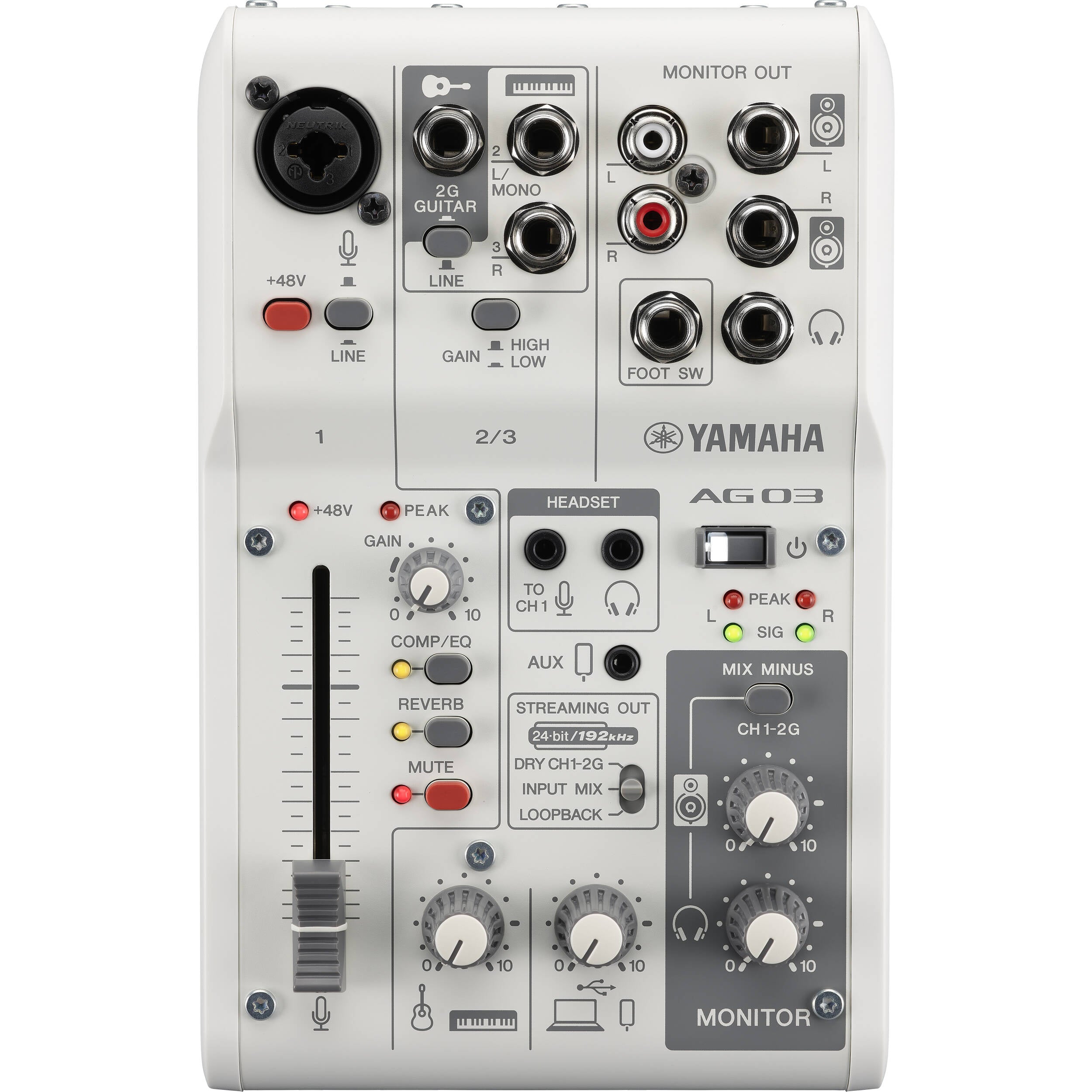 Yamaha AG03MK2 Mixer/Interface Pack Live Streaming con Micrófono y Audífonos YAMAHA
