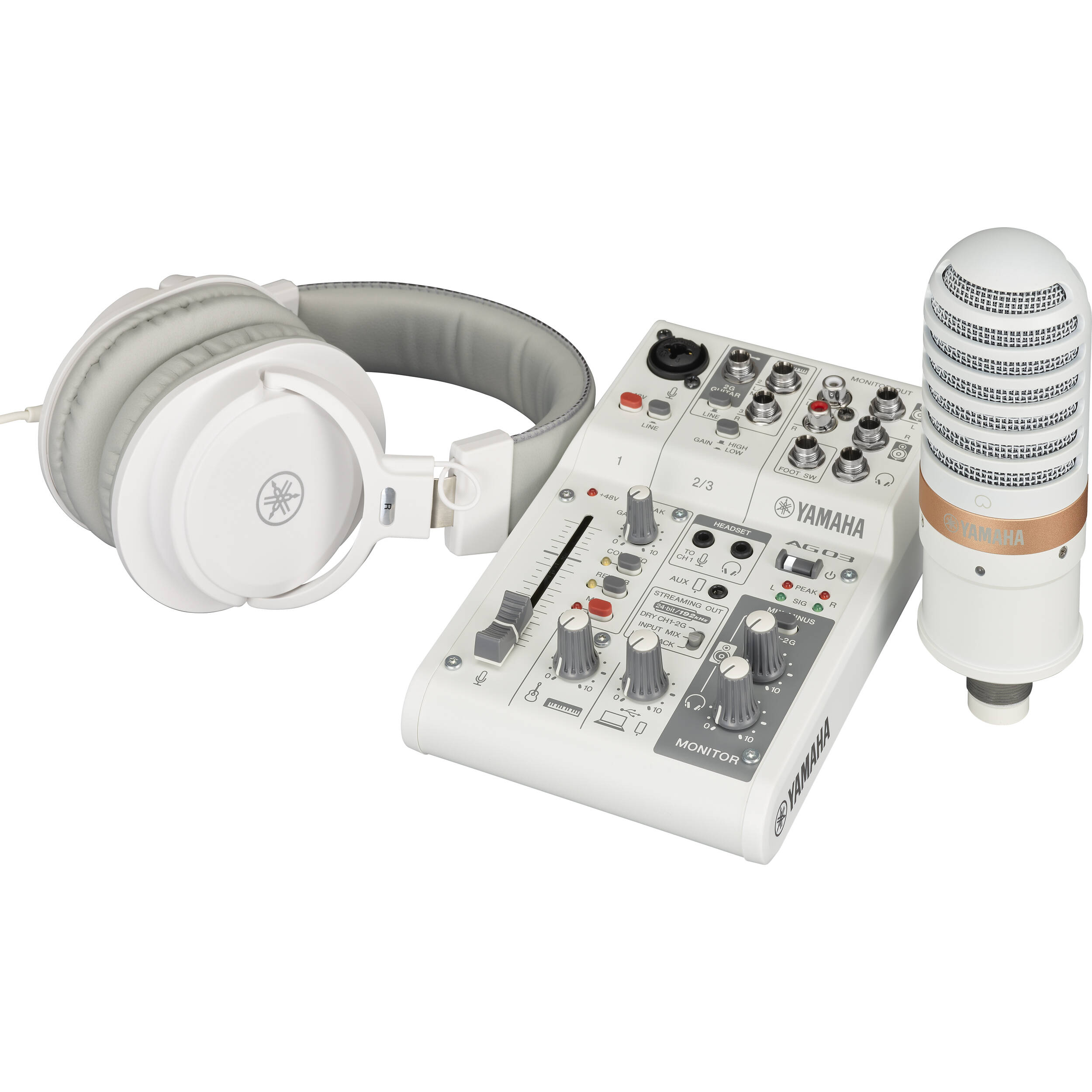 Yamaha AG03MK2 Mixer/Interface Pack Live Streaming con Micrófono y Audífonos YAMAHA