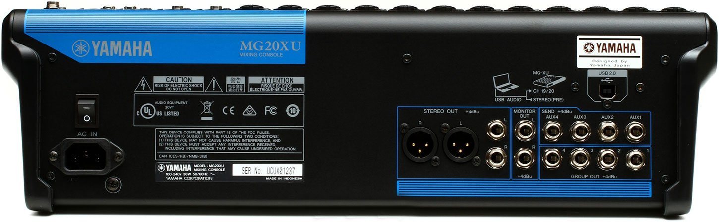 Yamaha MG20XU Mixer Análogo de 20 Canales Otros YAMAHA