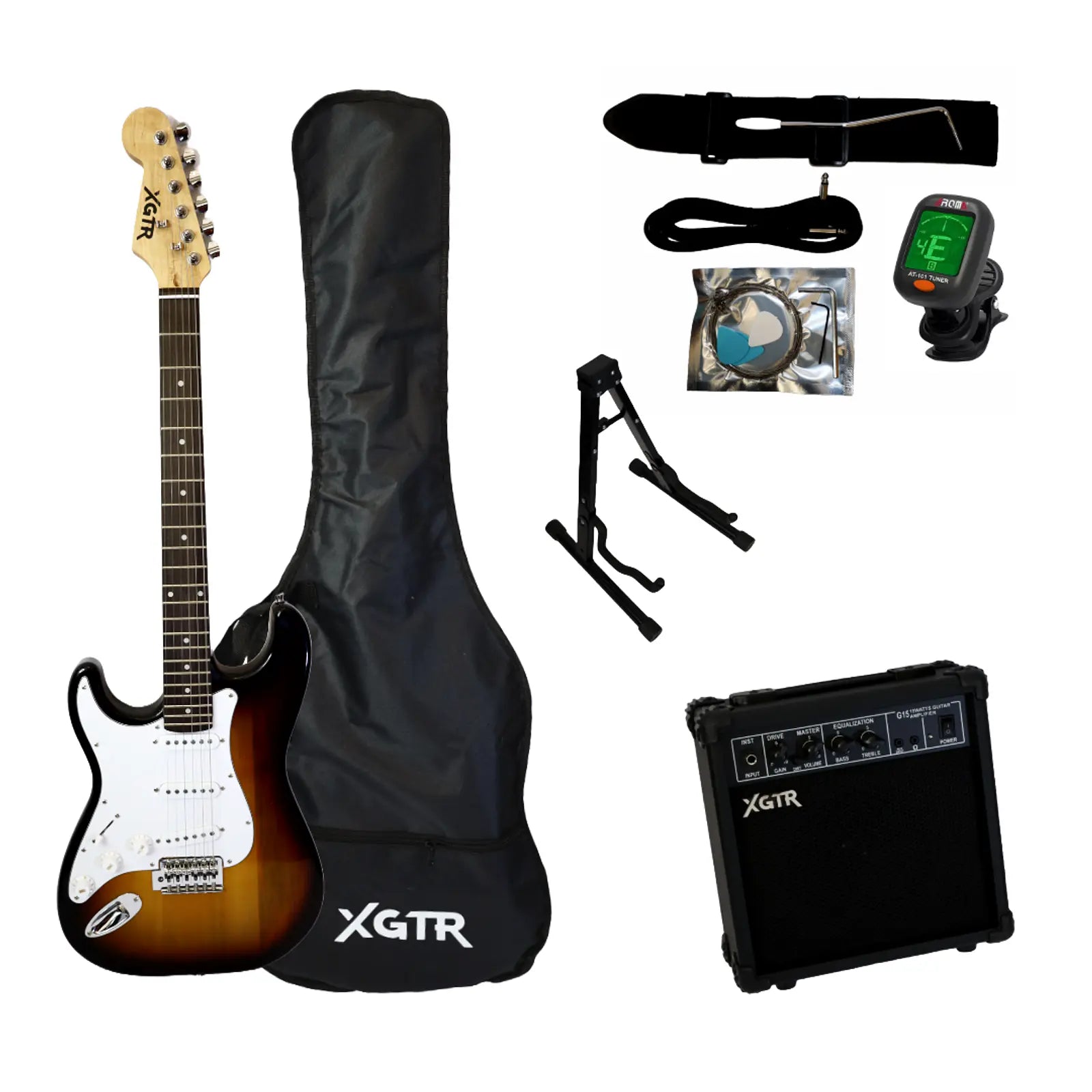 XGTR ST111 Pack Guitarra Eléctrica LeftHand Sunb. , Amp 15w