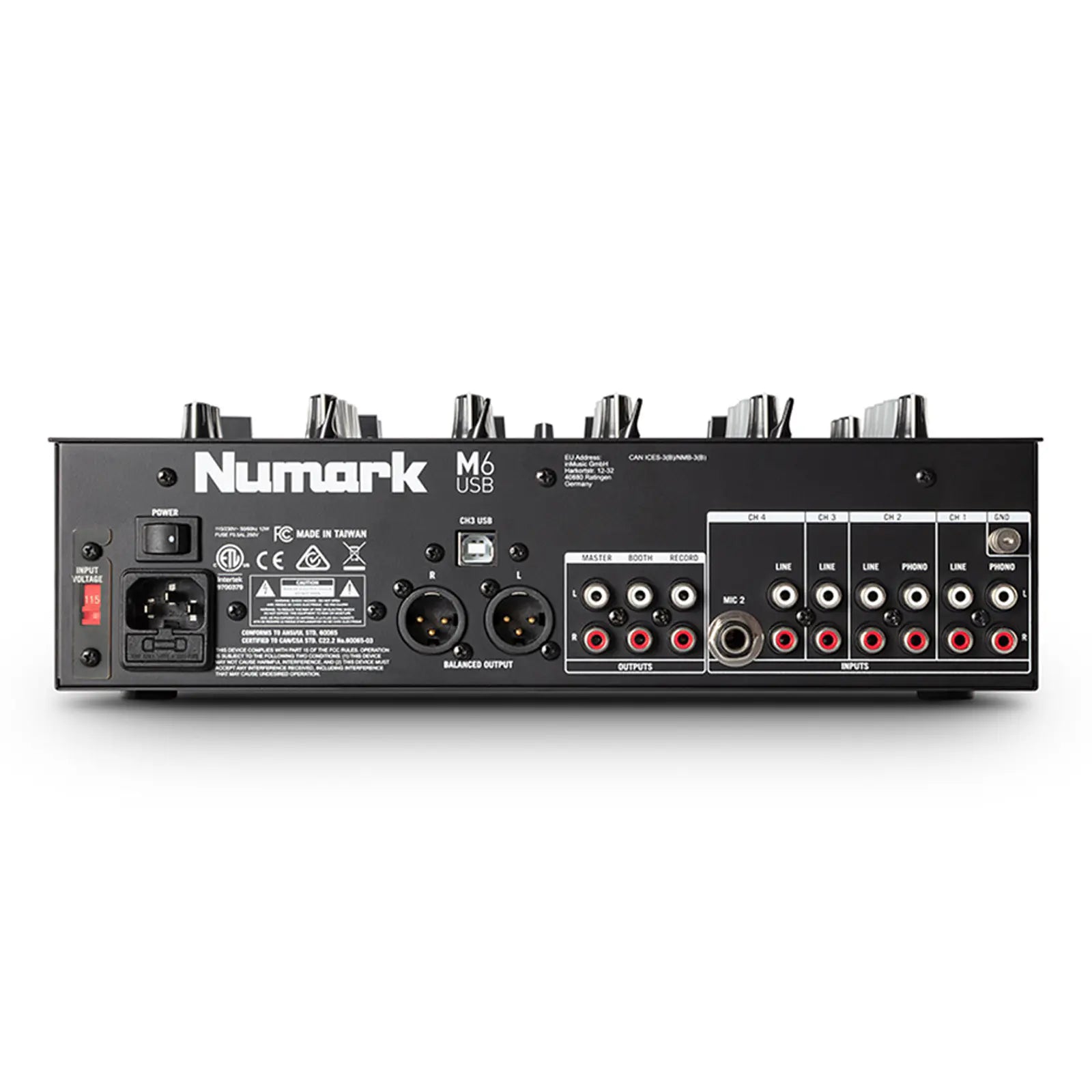 Numark M6Usb Black Mezclador 4 Canales Para Djs