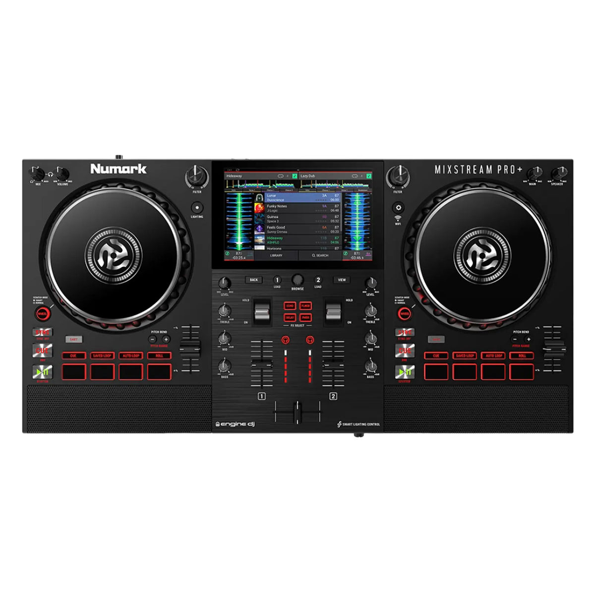 Numark Mix Stream Pro+ Controlador DJ con Wi-Fi y Altavoces Incorporados