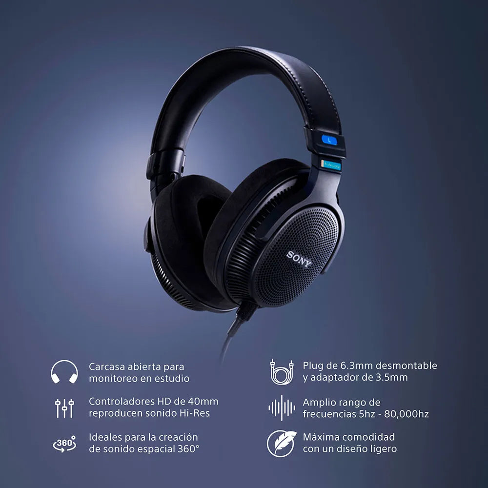 Sony MDR-MV1 Audífonos Open-Back para estudio profesional