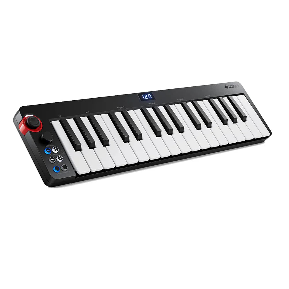 Donner N-32 Teclado controlador MIDI de 32 teclas con secuenciador y pantalla digital