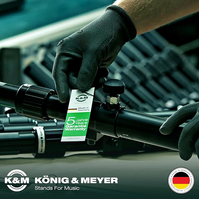 K&M 25900-500-55 atril microfono low profile negro
