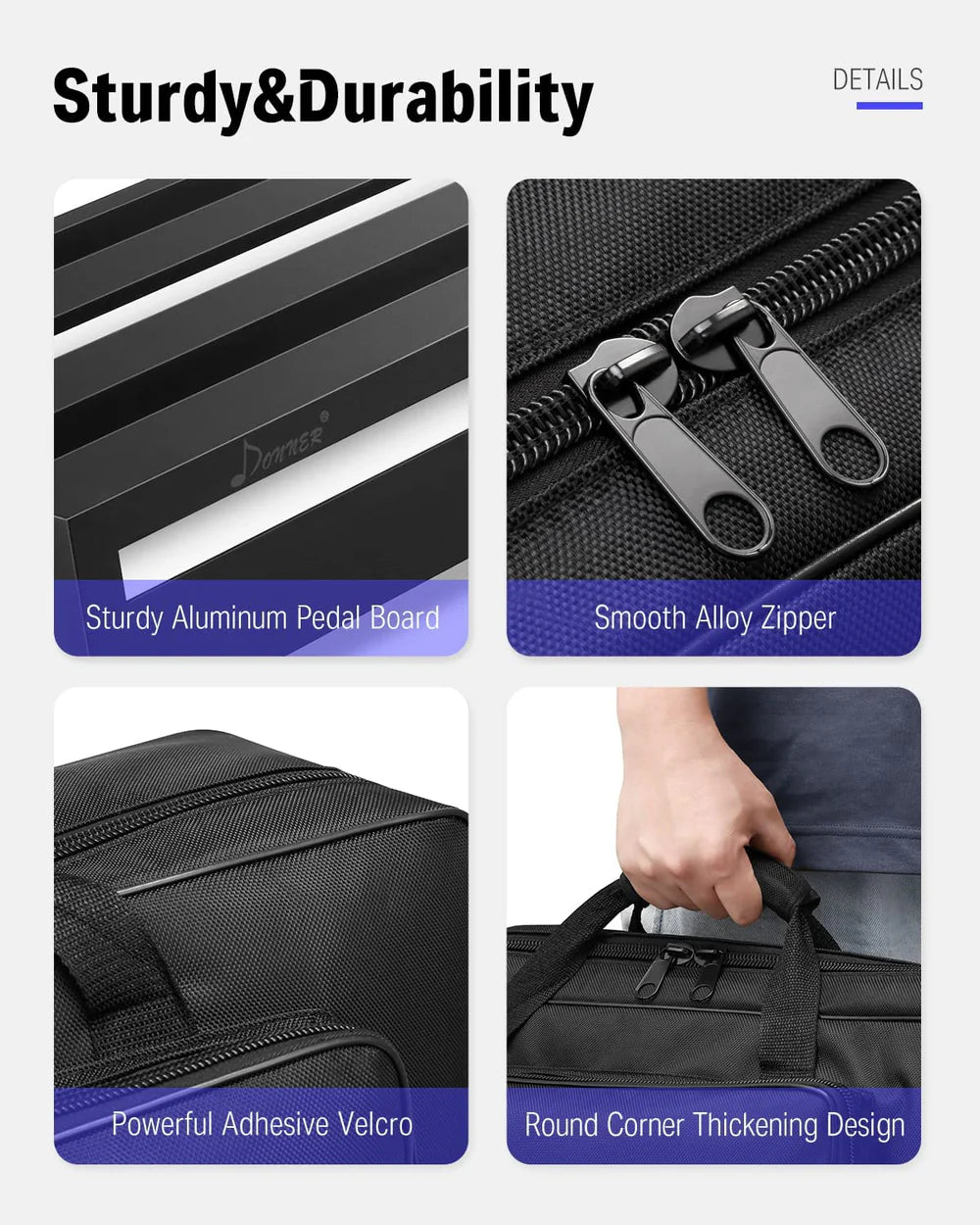 Donner DB-3 Pedalboard de Aluminio