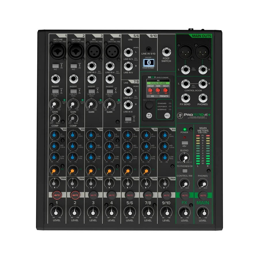 Mackie ProFX10v3+ Consola de 10 Canales con USB-C y Bluetooth