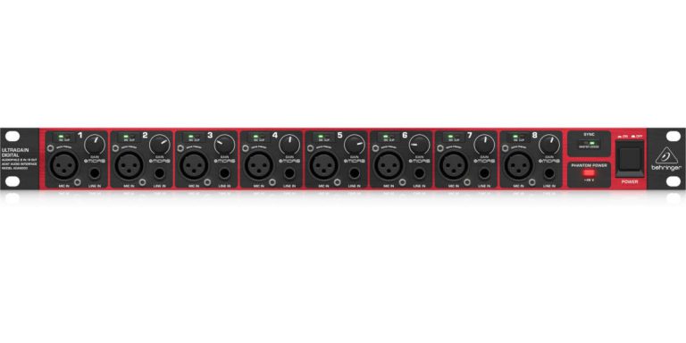 Behringer Ultragain Digital ADA8200 Preamplificador de Micrófono ADAT de 8 Canales