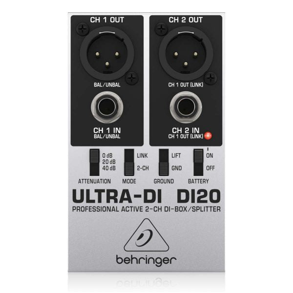 Behringer DI20 Caja Directa Activa de 2 Canales con Función Splitter