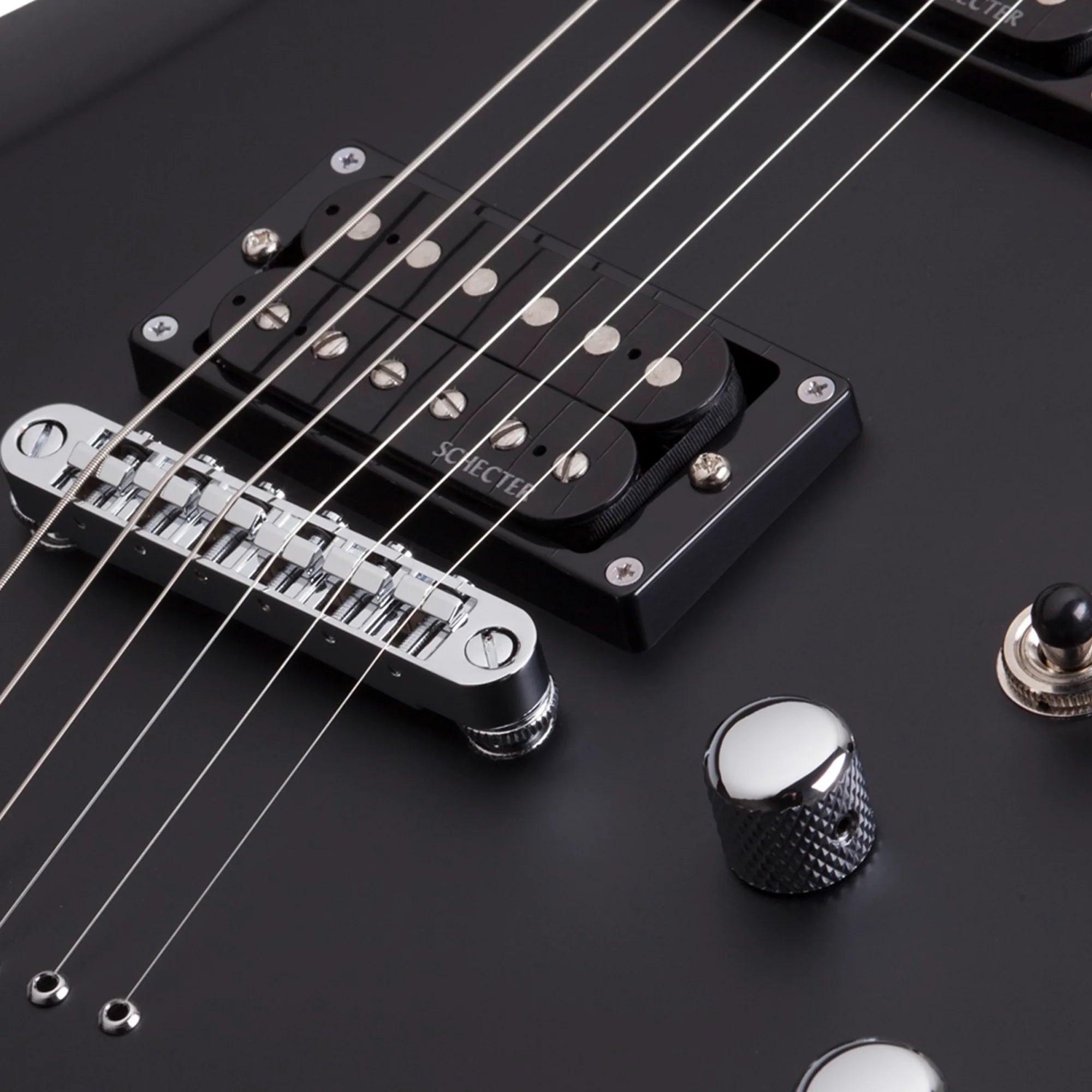 Schecter C-6 Deluxe Left Hand Satin Black Guitarra Eléctrica