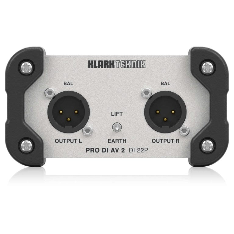 Klark Teknik PRO DI AV 2 DI 22P Caja Directa Pasiva de Stereo con Transformadores MIDAS y Rango Dinamico Extendido