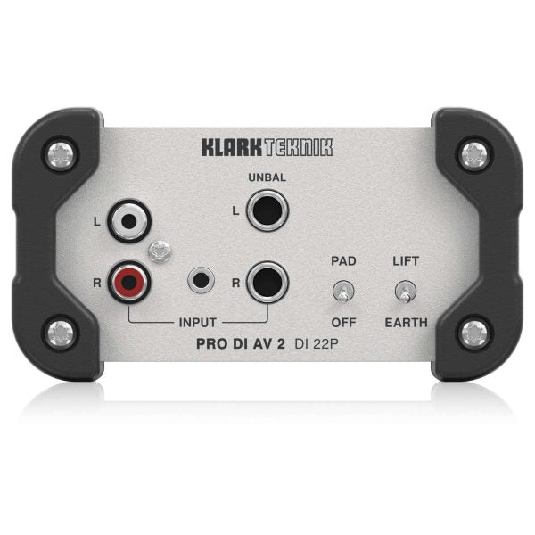 Klark Teknik PRO DI AV 2 DI 22P Caja Directa Pasiva de Stereo con Transformadores MIDAS y Rango Dinamico Extendido