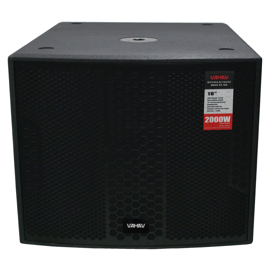 VAMAV TX18S 1000w RMS  DSP integrado Max SPL 130dB