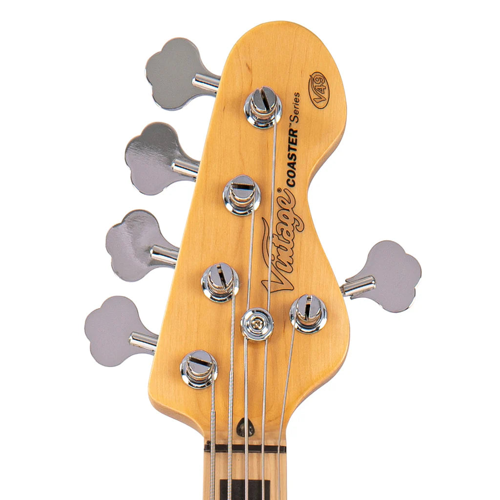 Vintage V495 Coaster Series Bajo de 5 cuerdas Sunburst de 3 tonos