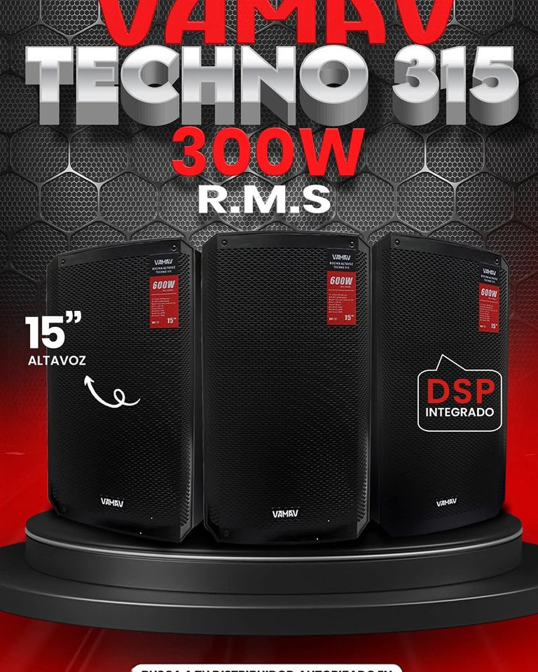 Vamav TECHNO 315 Caja Activa 15″ 300W RMS