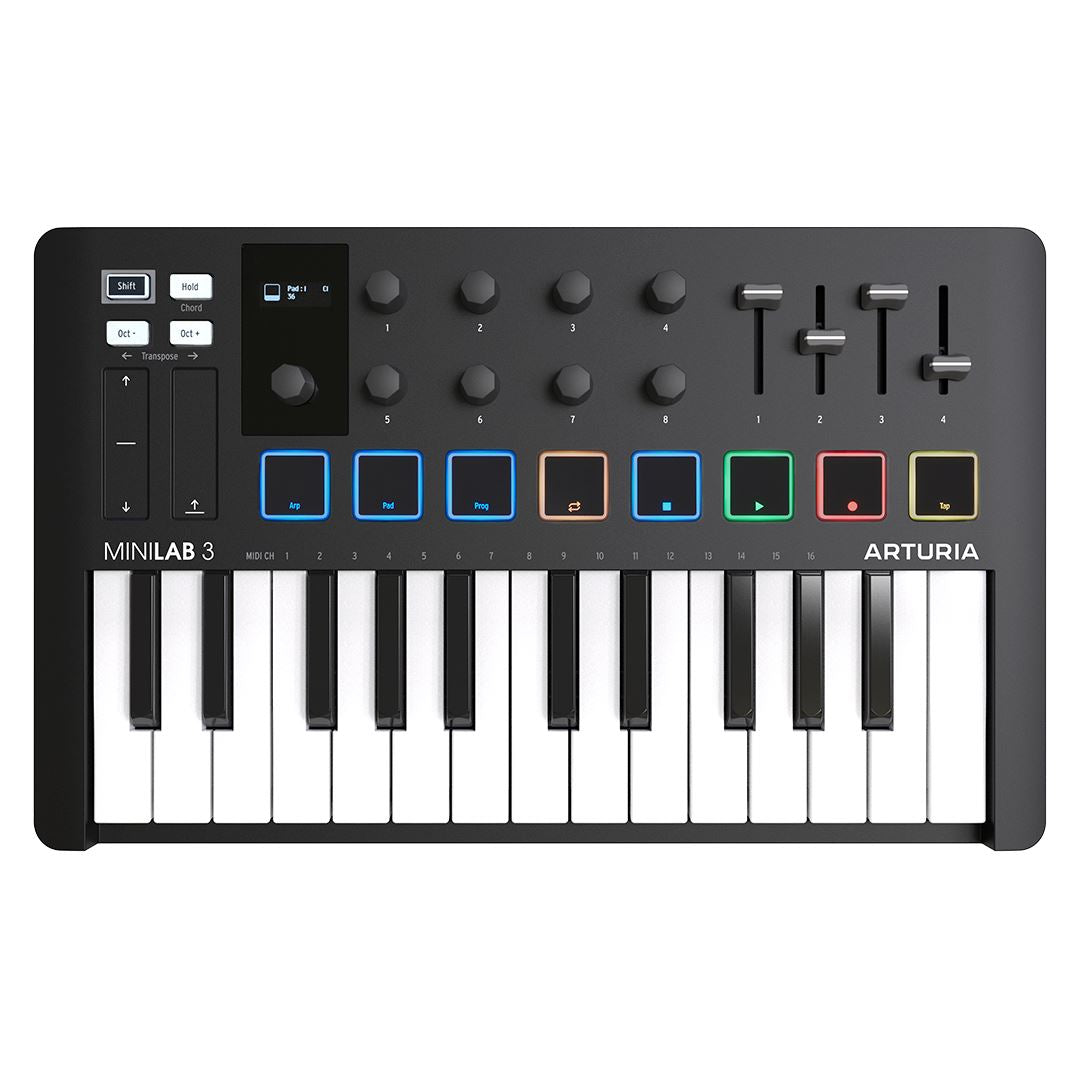 【レア】Arturia MIDI / USBキーボードTHE PLAYER 25 Arturia MiniLab 3 Black Controlador MIDI/USB de 25 Teclas