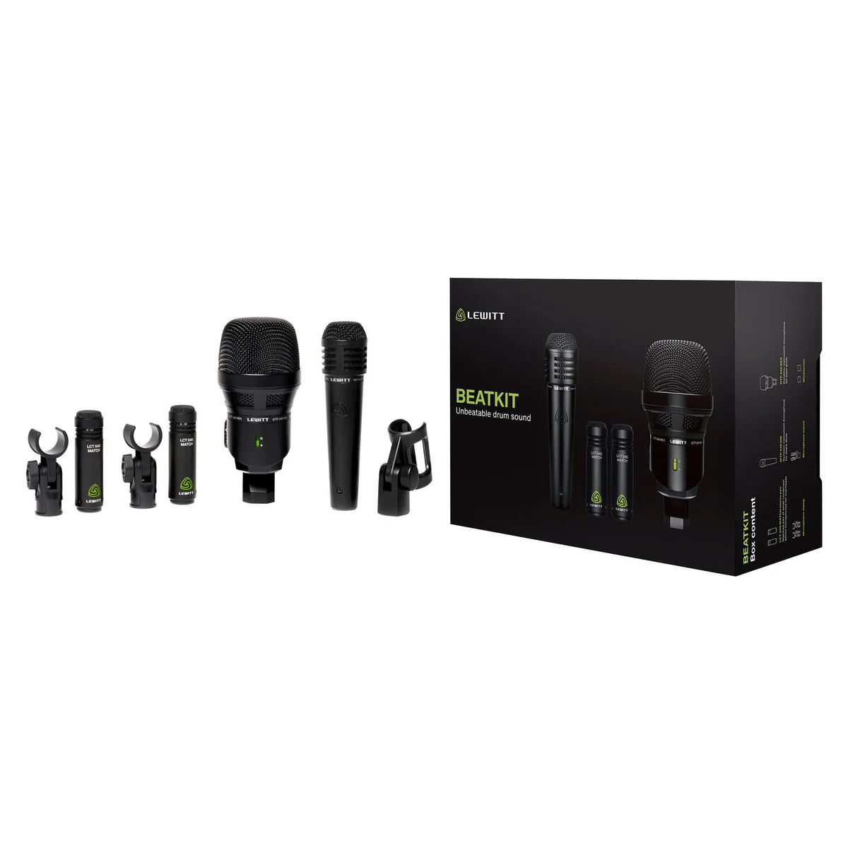 Lewitt Beatkit Kit de 4 micrófonos para batería