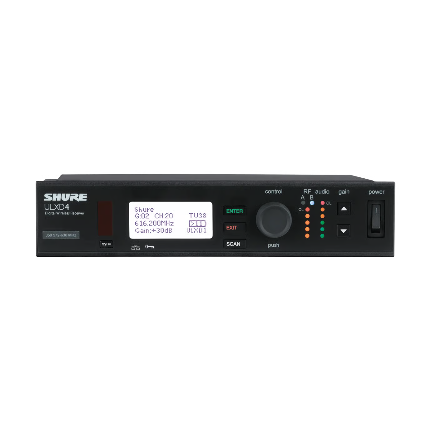 Shure ULXD4 Receptor Inalámbrico Digital Banda G50