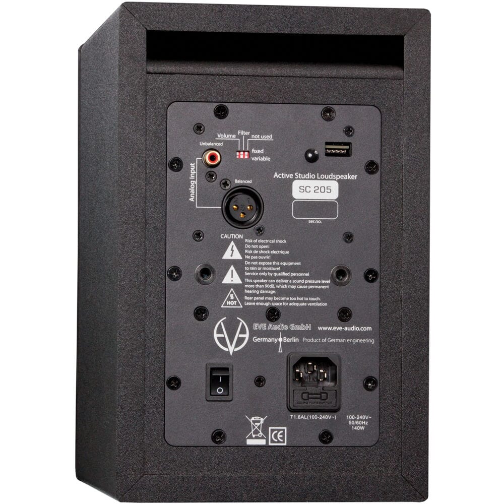 Eve Audio SC205 - Monitor de estudio activo de 2 vías de 5" Monitores de Estudio Eve Audio 
