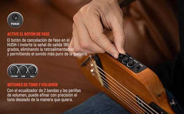 Guitarra Eléctrica de viaje Donner HUSH I Guitarras Eléctricas Donner 