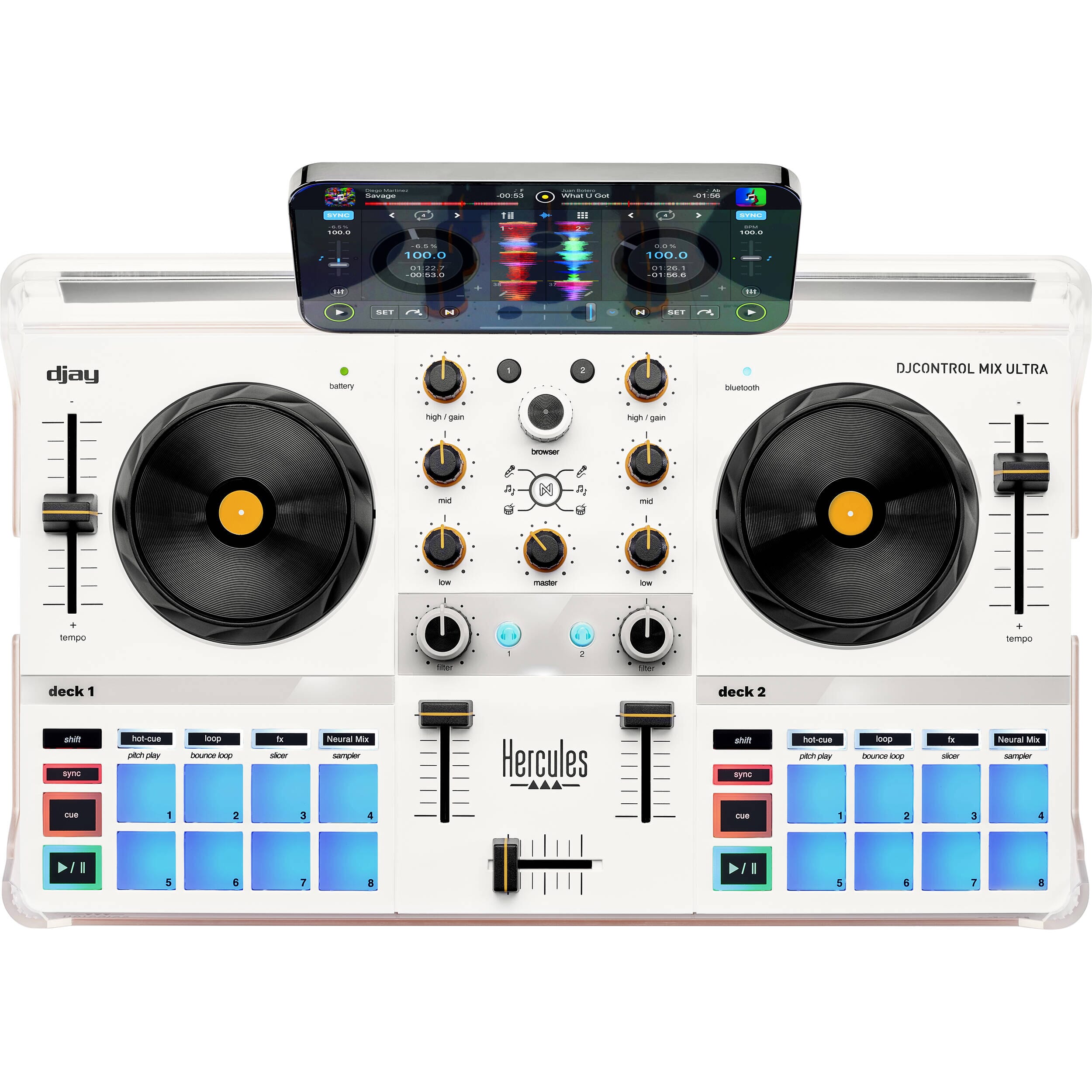 Hercules DJControl Mix Ultra Superficies de Control Hercules 