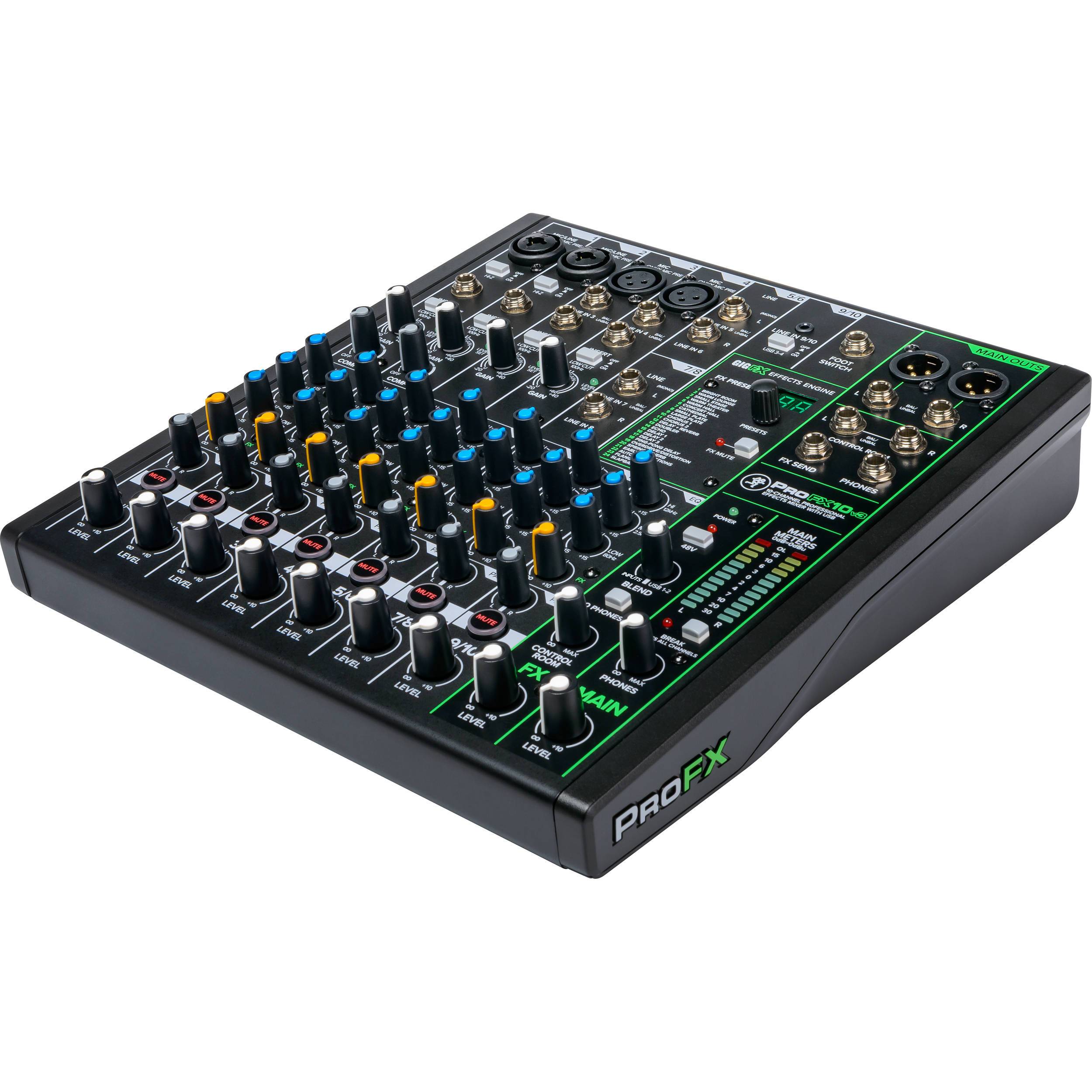 Mackie ProFX10v3 Mixer USB de 10 Canales con Efectos Mixers/Consolas Mackie 