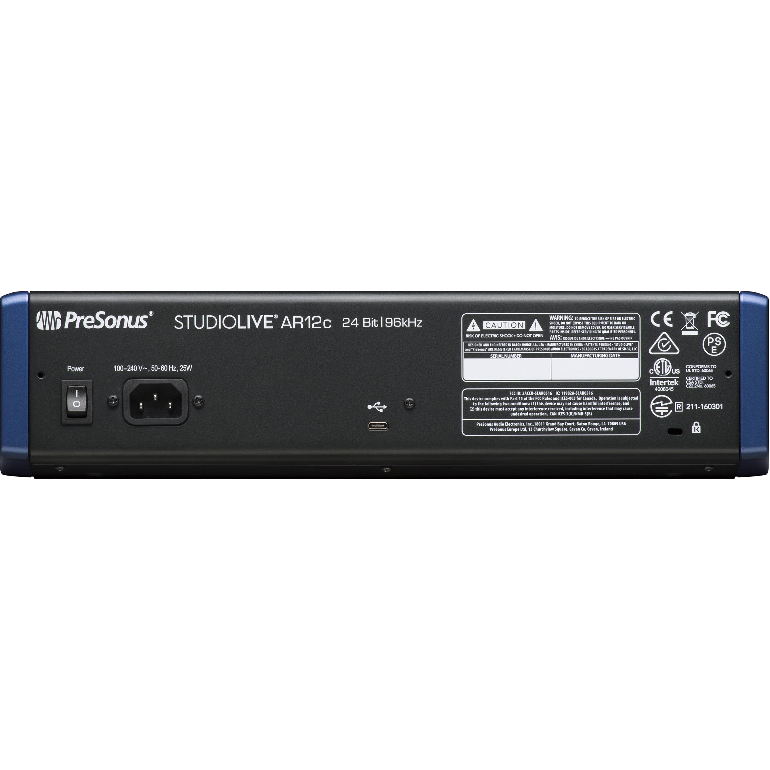 PreSonus StudioLive AR12c Mezclador Híbrido de 14 Canales USB-C