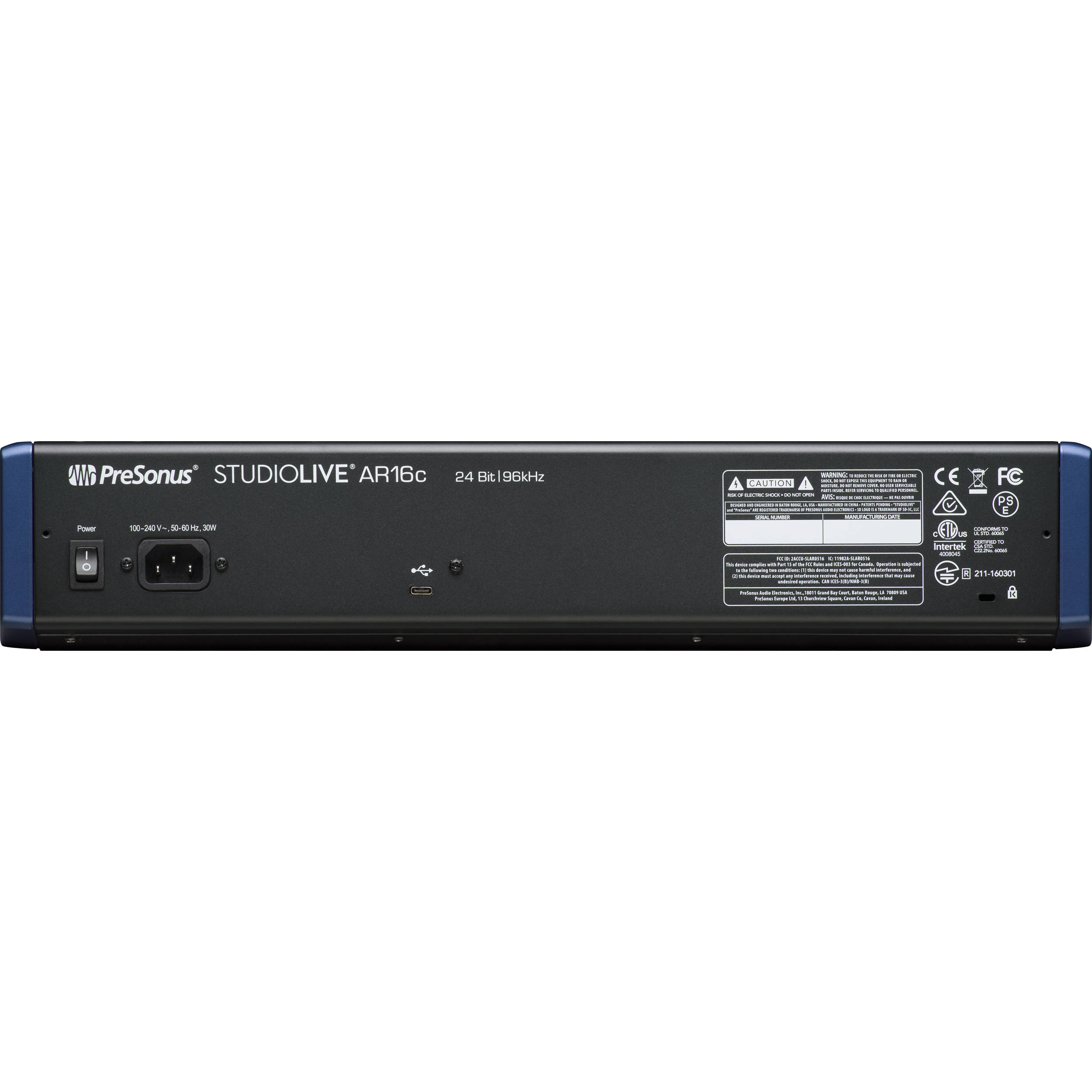 PreSonus StudioLive AR16c Mezclador Híbrido de 18 Canales USB-C