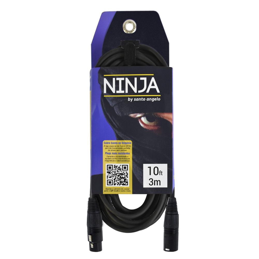 Santo Angelo Ninja LW B Cable de Micrófono XLR-XLR de 3 Metros Cables de Micrófono Santo Angelo 