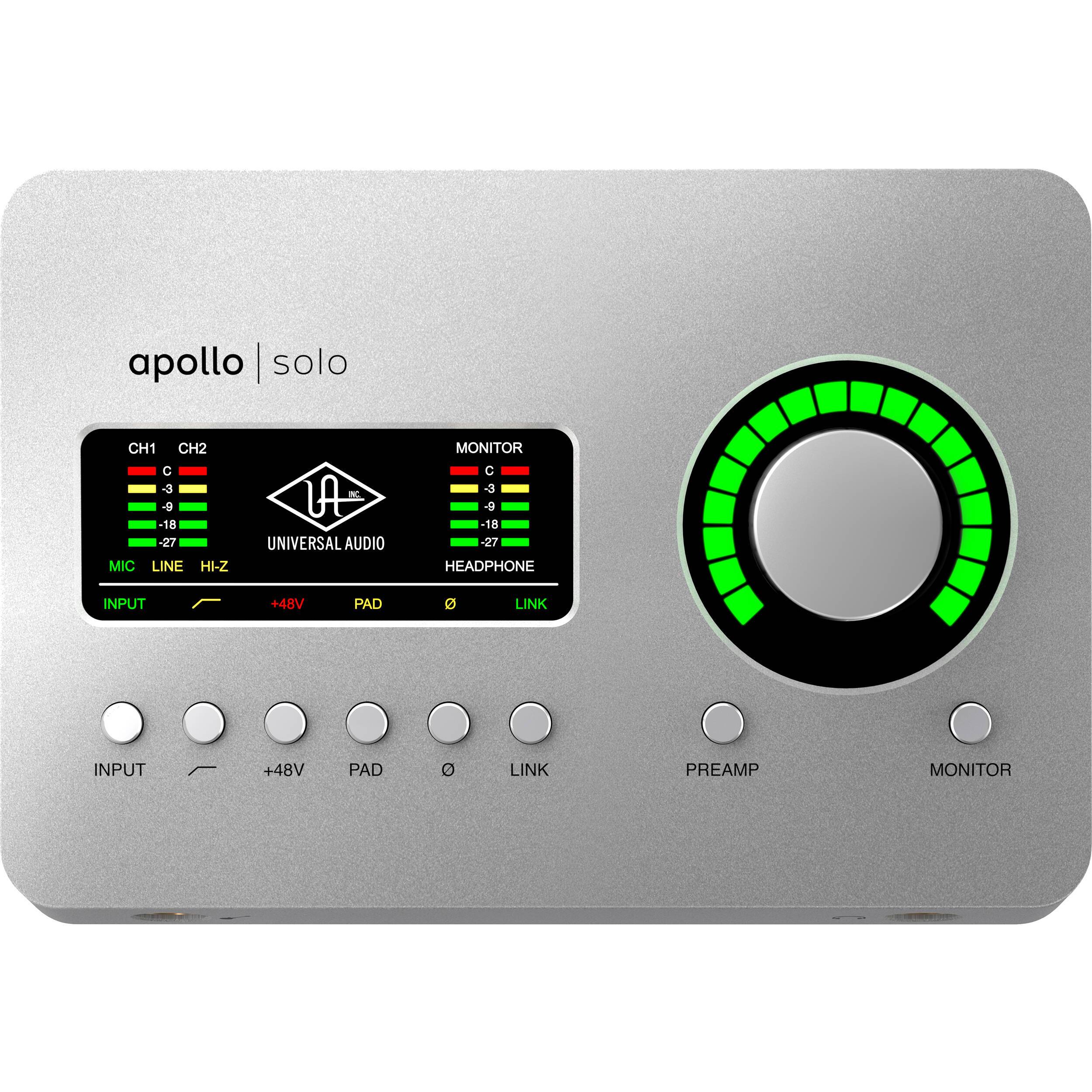 DTM・DAW apollo solo Thunderbolt Universal Audio Universal Audio Apollo Solo Interfaz de Audio Thunderbolt 3 Heritage E